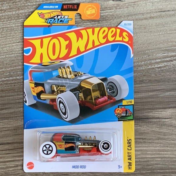 Hot Wheels Car MOD Rod Hotwheels Lets Race Mattel HW Art Cars Netflix Hotrod 🆕 - Picture 4 of 4